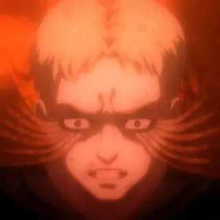 👾 Reiner Braun Attack on Titan アニメ, 進撃の巨人, ライナー・ブラウン, 鎧の巨人, キャラクター, 巨人, ヴィラン whatsapp sticker