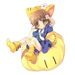 🎃 animé, mignon, enfant, dessin animé, kawaii telegram sticker