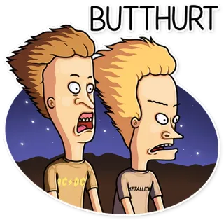 😲 BUTTHURT Мультфильм, Обиженный, Злость, Оскорбительный telegram sticker