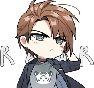 😤 RAWW Anime, Chibi, Tigre, Fofo, Bravo telegram sticker