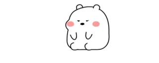 👑 bear, cute, kawaii, cartoon, animal telegram sticker