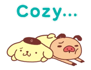 😰 Cozy... dog, pig, cute, sleep, animal telegram sticker