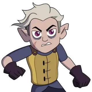 😠 Hunter The Owl House dibujos animados, animado, cazador, la casa búho, personaje telegram sticker