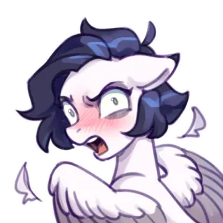 😱 pony, cartoon, animal, sticker, expression, winged horse, pegasus telegram sticker