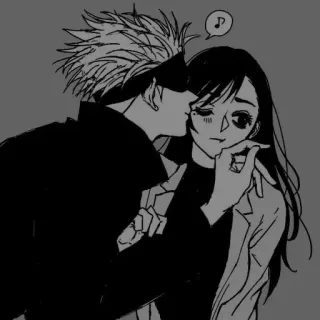 ❄️ anime, couple, kiss, affection, manga telegram sticker