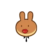 📞 кролик, мультфильм, животное, милый, стикер telegram sticker