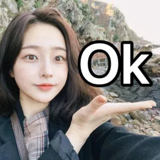 👌 Ok ok, mujer, aprobación telegram sticker