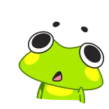 💡 rana, animale, verde, cartone animato, carino telegram sticker