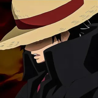 😵 Monkey D. Luffy One Piece anime, manga, one piece, luffy, straw hat, pirate telegram sticker