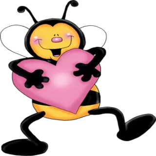 💖 пчела, сердце, мультик, милый, любовь, животное, насекомое telegram sticker