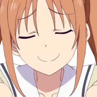🍌 anime, garota, desenho animado, sorriso, fofo telegram sticker