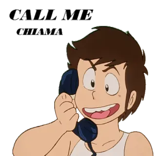 ☎ CALL ME
CHAMA อนิเมะ, โทร, Chama, โทรศัพท์ telegram sticker