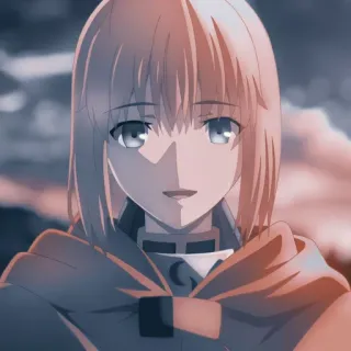 🌚 Artoria Pendragon Fate/stay night Anime, Charakter, Weiblich, Blonde Haare, Porträt telegram sticker