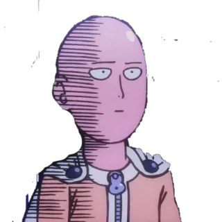 🙄 Saitama One-Punch Man アニメ, マンガ, ヒーロー, 面白い, ワンパンマン, サイタマ telegram sticker