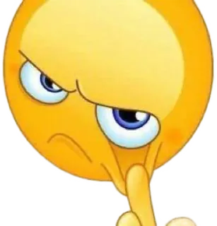 🫵 Emoji, Denken, Cartoon, Gesichtsausdruck, Frage telegram sticker