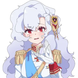 😟 アニメ, アニメの女の子, 王室, プリンセス, 制服 telegram sticker