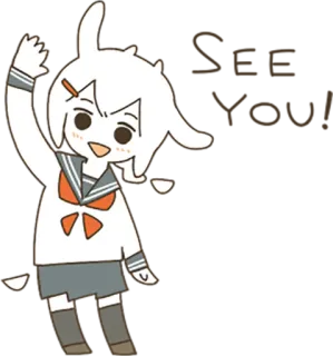 👋 anime, school uniform, cartoon, mascot, kawaii, character whatsapp sticker
