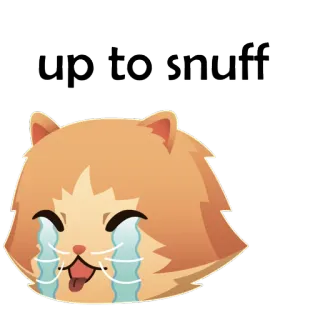 🐱 up to snuff gato, chorando, feliz, lágrimas, adequado, fofo telegram sticker