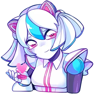 😘 애니메이션, 귀여운, 스티커, 소녀, 만화 telegram sticker