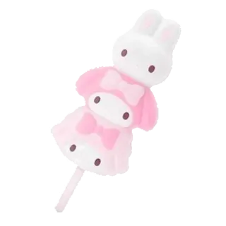 🌸 산리오, 마이멜로디, 카와이, 귀여운, 봉제인형, 분홍색, 토끼, 토끼, 인형 whatsapp sticker