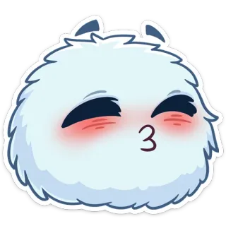 😘 esponjoso, mono, dibujos animados, emoji, beso, beso volado telegram sticker