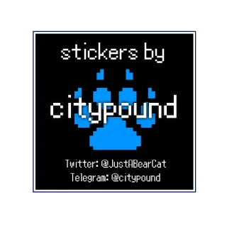 💚 stickers by
citypound
Twitter: @JustABearCat
Telegram: @citypound pegatinas, citypound, twitter, telegram, redes sociales, gato oso whatsapp sticker