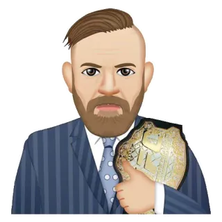 🏆 Conor McGregor Conor McGregor, MMA, UFC, combat, sport, pouce levé, ceinture telegram sticker