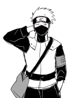 😅 Kakashi Naruto Anime, Manga, Ninja, Kakashi, Naruto, Charakter, Fanart whatsapp sticker