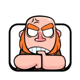 😠 angry, cartoon, giant, supercell, clash royale, mobile game, video game telegram sticker