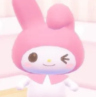 😉 My Melody My Melody, Sanrio, lindo, kawaii, anime, dibujos animados, rosa, personaje telegram sticker