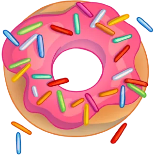🍩 donut, streusel, essen, süß, dessert whatsapp sticker