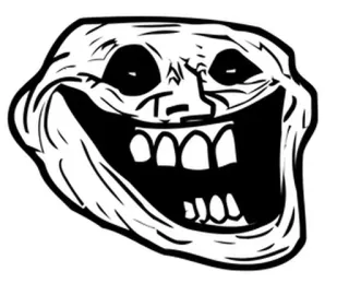 😂 Trollface Meme, Internet, Troll, Visage, Drôle telegram sticker