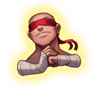 😤 Calvo, Benda, Personaggio, Mani fasciate, Maschio telegram sticker
