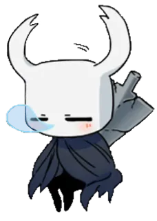 😴 The Knight Hollow Knight Hollow Knight, El Caballero, Videojuego, Dibujos animados, Lindo telegram sticker