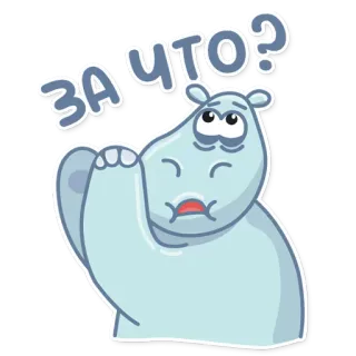 😩 ЗА ЧТО? kuda nil, pertanyaan, bingung, stiker, kartun, binatang whatsapp sticker