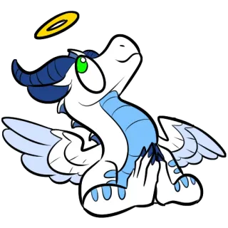 👼 龙, 天使, 光环, 可爱, 卡通, 贴纸 telegram sticker