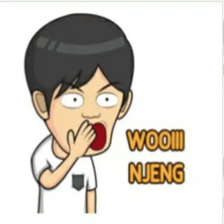 🕴 WOIII
NJENG Мультфильм, Шок, Индонезийский сленг, Оскорбительный telegram sticker