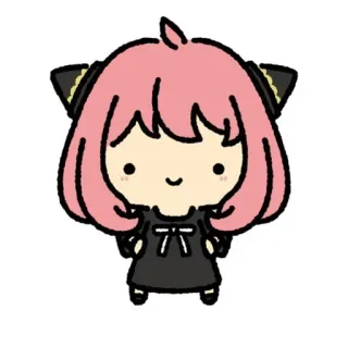 🙂 Anya Forger Spy x Family anya forger, anime, spy x family, cartoon, character, cute telegram sticker