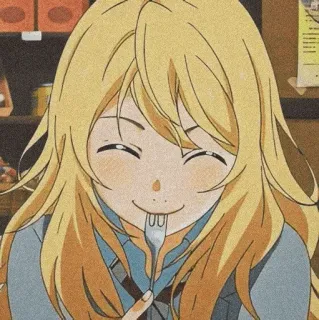 🩰 Kaori Miyazono Your Lie in April Anime, Meisje, Blij, Leuk, Kaori, Your Lie in April, Lachend telegram sticker