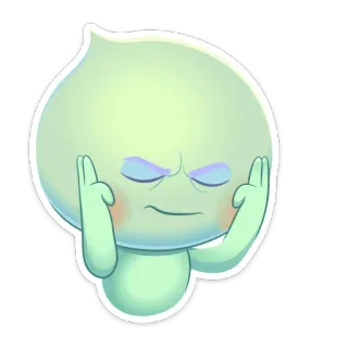 🤯 dessin animé, personnage, geste, doigt d'honneur, attitude telegram sticker