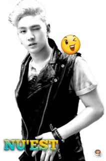 😉 NU'EST kpop, musique, groupe, chanteur, célébrité telegram sticker
