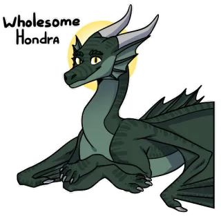 😇 Wholesome Hondra dragão, adorável, desenho animado, fantasia, réptil telegram sticker
