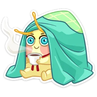 ☕️ imut, kartun, teh, kawaii, unik whatsapp sticker