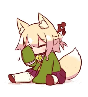 😪 Anime, Chibi, Fofo, Raposa, Kawaii, Desenho animado, Animal telegram sticker