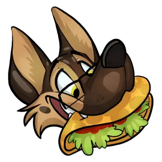 🌮 Hund, Taco, Cartoon, Essen, Tier, Snack, Mexikanisches Essen telegram sticker