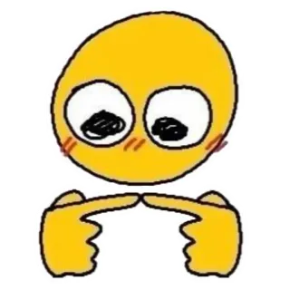 🥺 awkward, cute, fingers, emoji telegram sticker