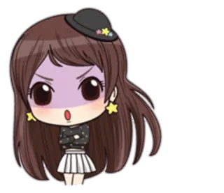 😠 brava, desenho animado, menina, anime, irritada, aborrecida telegram sticker