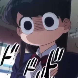 💈 Komi Shouko Komi Can't Communicate Komi Can't Communicate, Аниме, Манга, Выражение, В шоке, Милый/ая telegram sticker