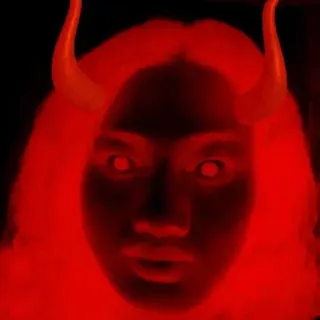 🥵 悪魔, デーモン, 角, 赤, 怖い, 邪悪, ハロウィン telegram sticker
