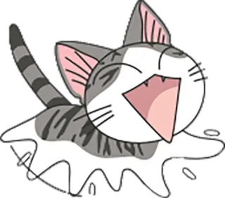 😆 Chi Chi's Sweet Home 고양이, 애니메이션, 만화, 귀여운, 치즈 스위트 홈, 새끼 고양이, 행복한 telegram sticker